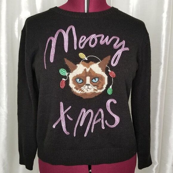 H&M Meowy X-Mas Sweater (size M) - Picture 2 of 8